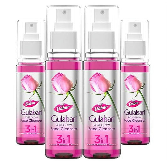 Dabur 3 In1 Gulabari Rose Glow FaceCleanser | 100 ML Each, (Pack of Four)
