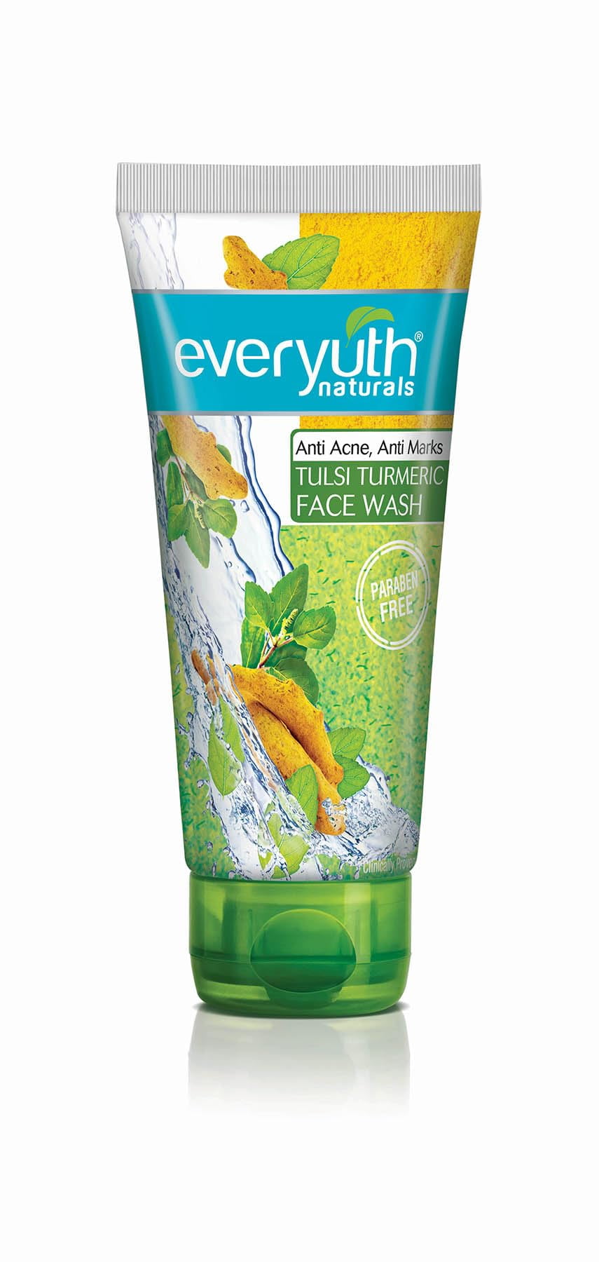 Everyuth Naturals Anti Acne, Anti Marks Tulsi Turmeric FaceWash, 150Gm, Tube