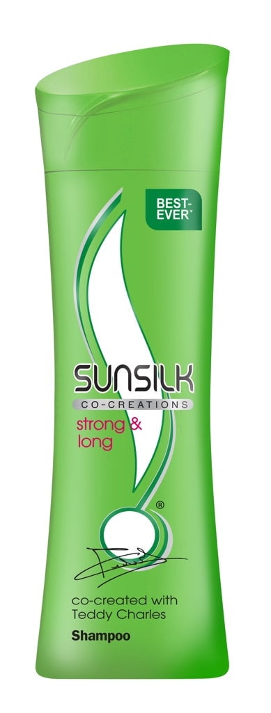 Sunsilk Strong & Long Shampoo New & Sealed (Green) 180ml (6oz) - 1 Bottle