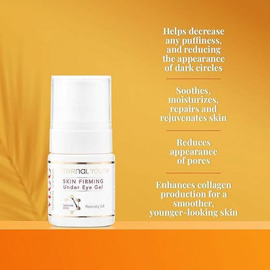 VLCC Eternal Youth Skin Firming Under Eye Gel - 20ml | Reduces Puffiness, Minimizes Pore V