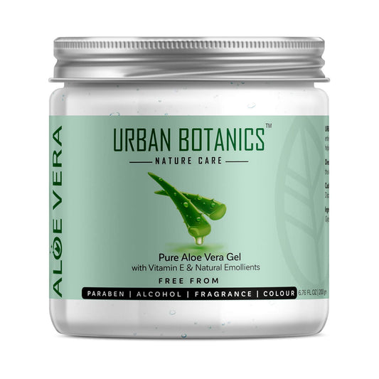 UrbanBotanicsÂ® Pure Aloe Vera Skin/Hair Gel With Vitamin E & Natural Emollients (Paraben
