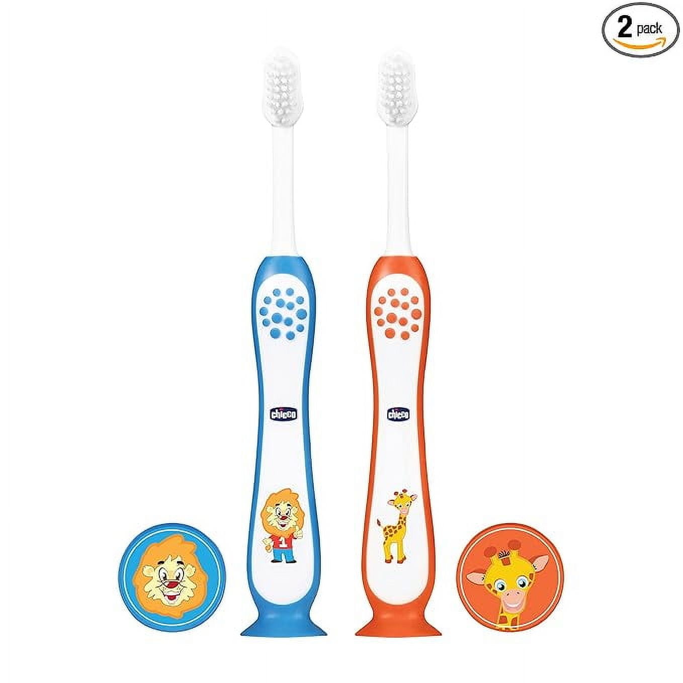 Chicco Kid Manual Toothbrush Set Blue + Orange 3Y-8Y,