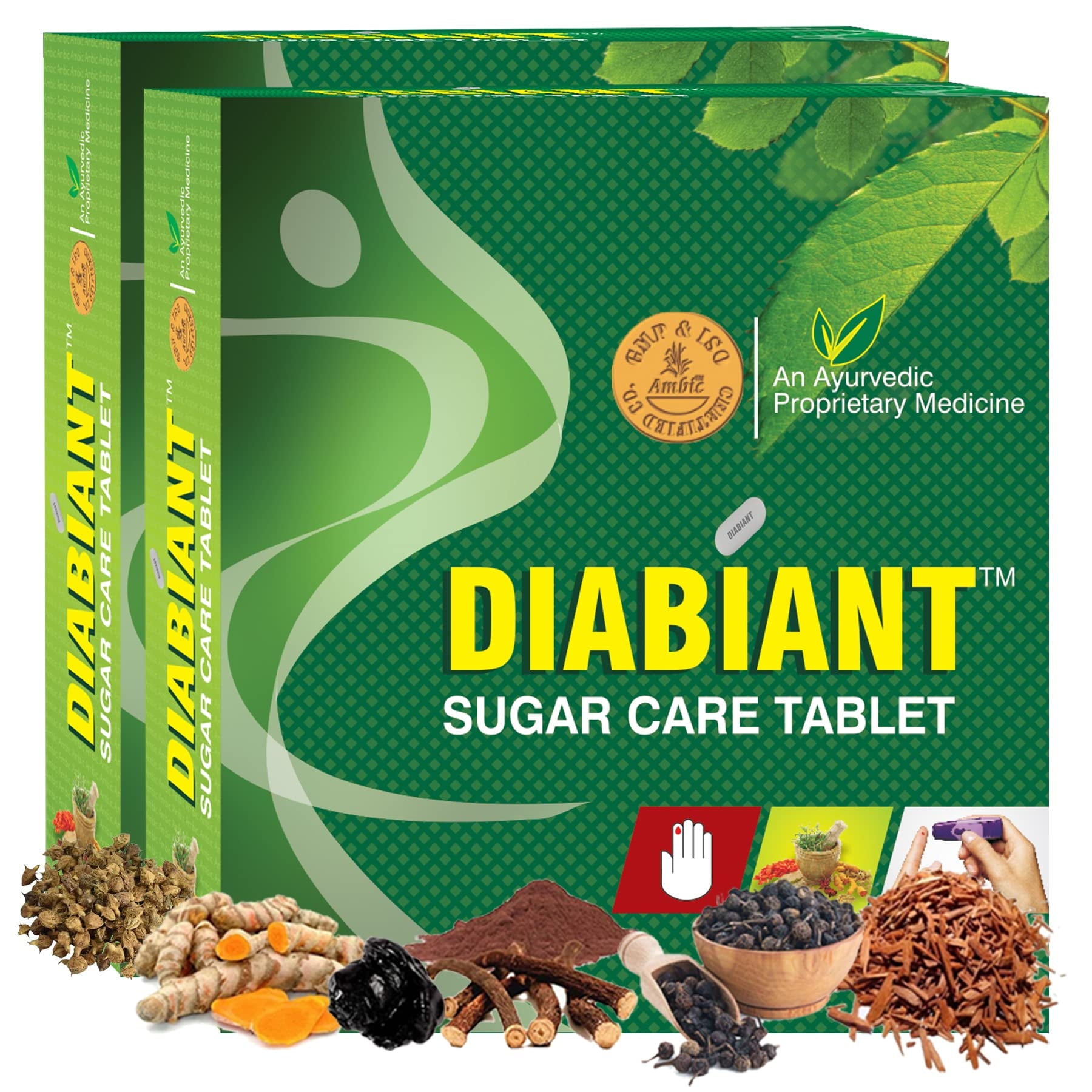 Ambic Diabiant Sugar Care Tablet - 60 Herbal Diabetes Tablets, Ayurvedic Diabetic Care Med