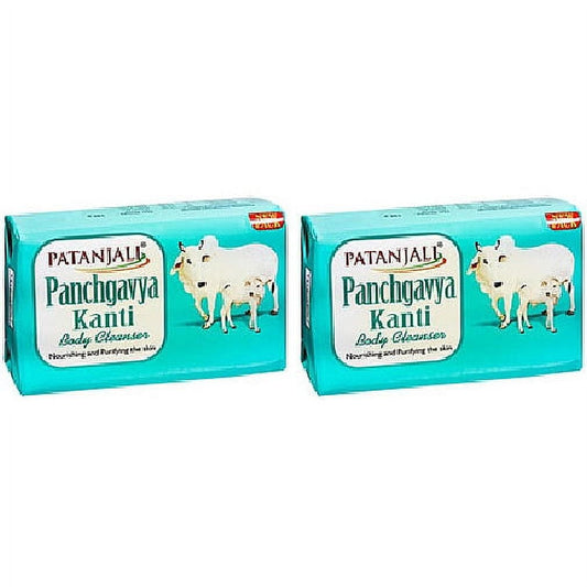 Pack Of 2 - Patanjali Panchgavya Kanti Body Cleanser Soap Bar - 140 Gm (4.93 Oz)