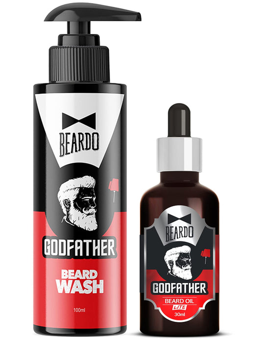 Beardo Ultimate Godfather Combo (Pack of 2) | Godfather Oil 30ml, Godfather Wash 100ml | B