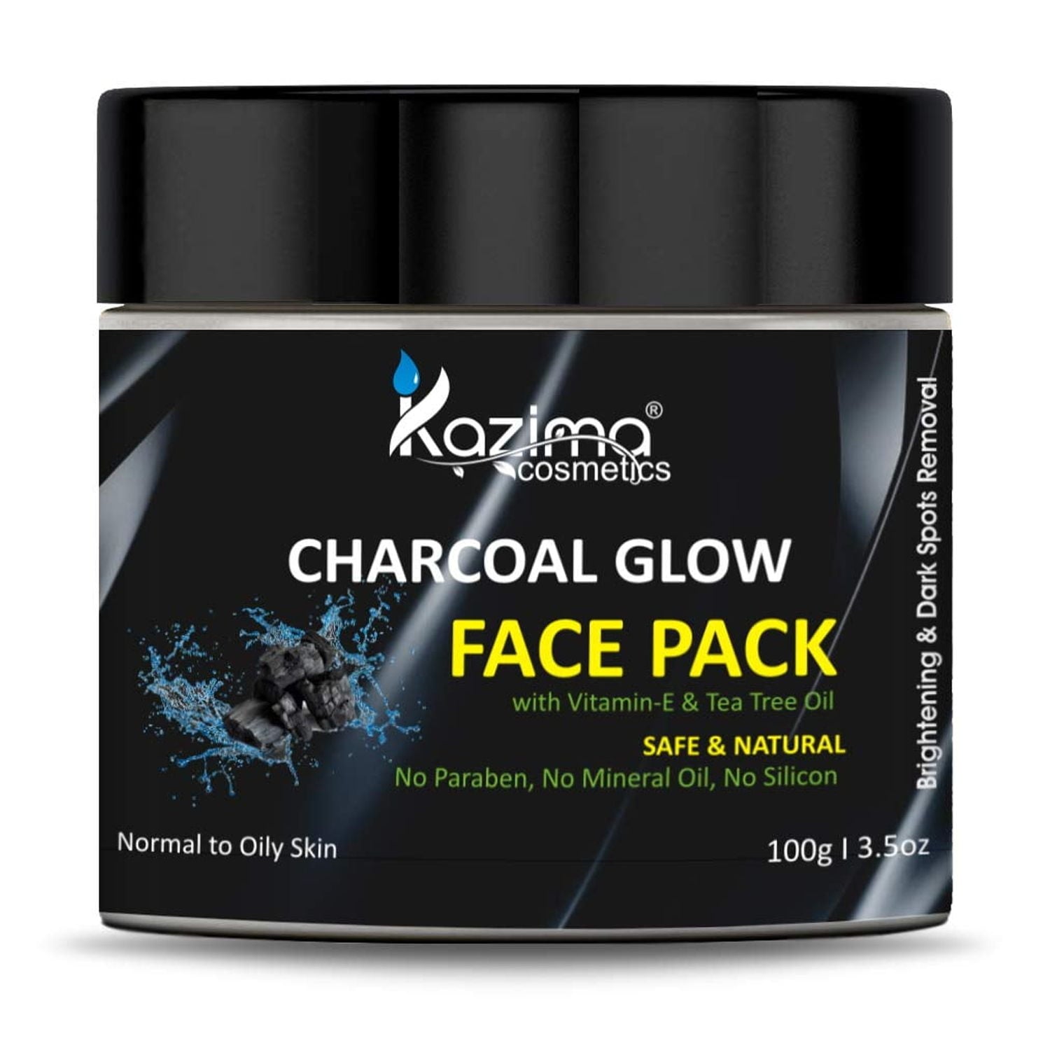 Kazima Charcoal Glow FacePack, 100G