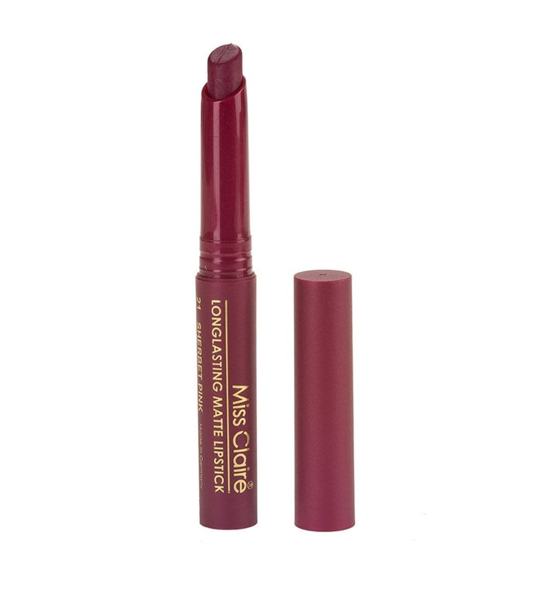 Miss Claire Miss Claire Longlasting Matte Lipstick Rich Purple 06, Purple, 2.5 Grams, Purp