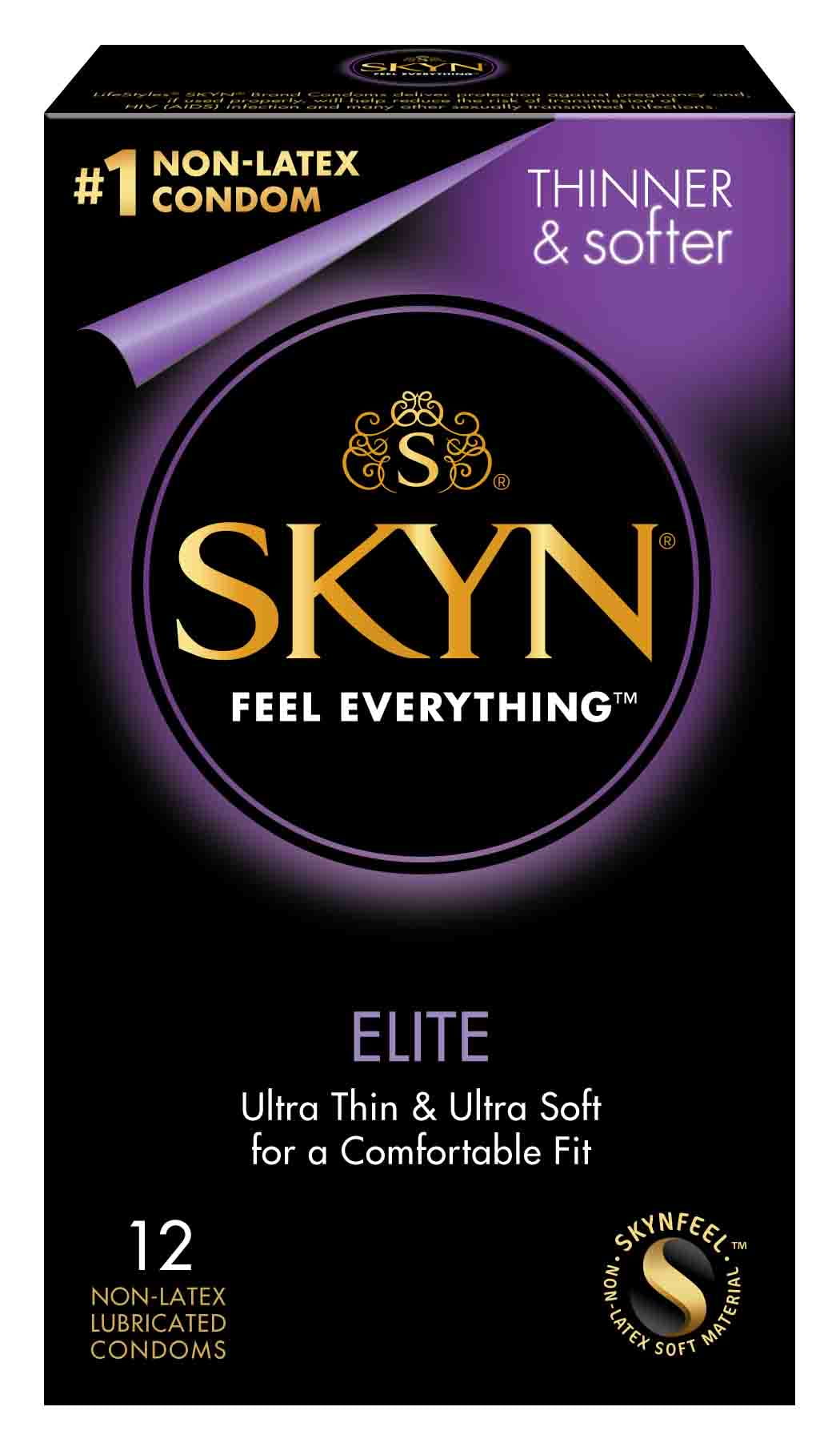 SKYN Elite Non-Latex Condoms, 12 Count - 2 Pack