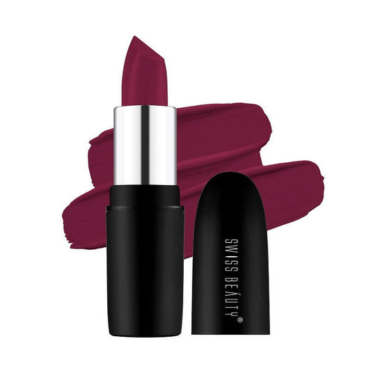 Swiss Beauty Pure Matte Lipstick - 224 Red Wine