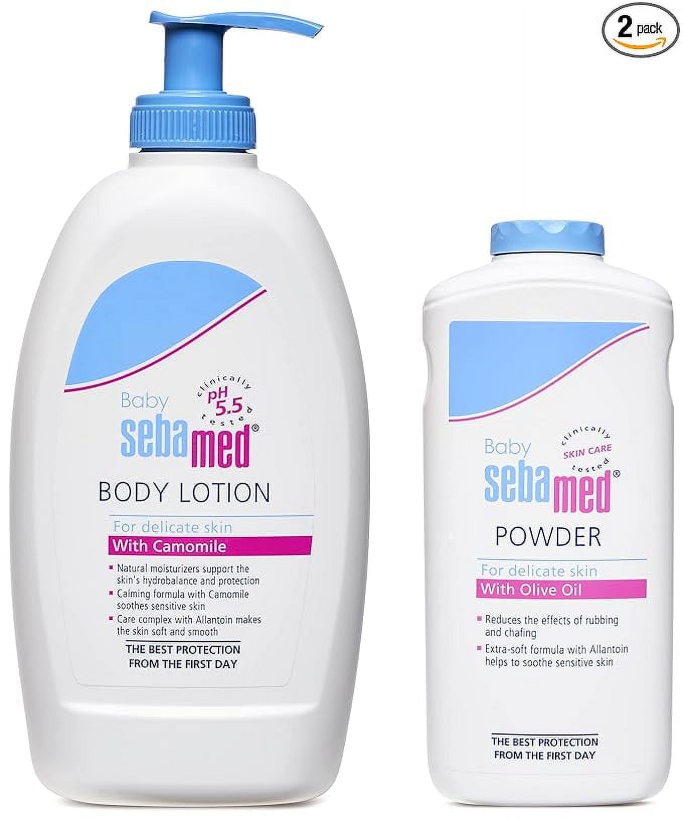 SebaMed Baby Lotion, 400ml & Baby Powder, 200g Combo