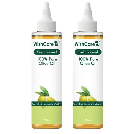 WishcareÂ® 100% Pure Premium Cold Pressed Olive Oil - For Hair & Skin - Combo Pack Of 2 (2