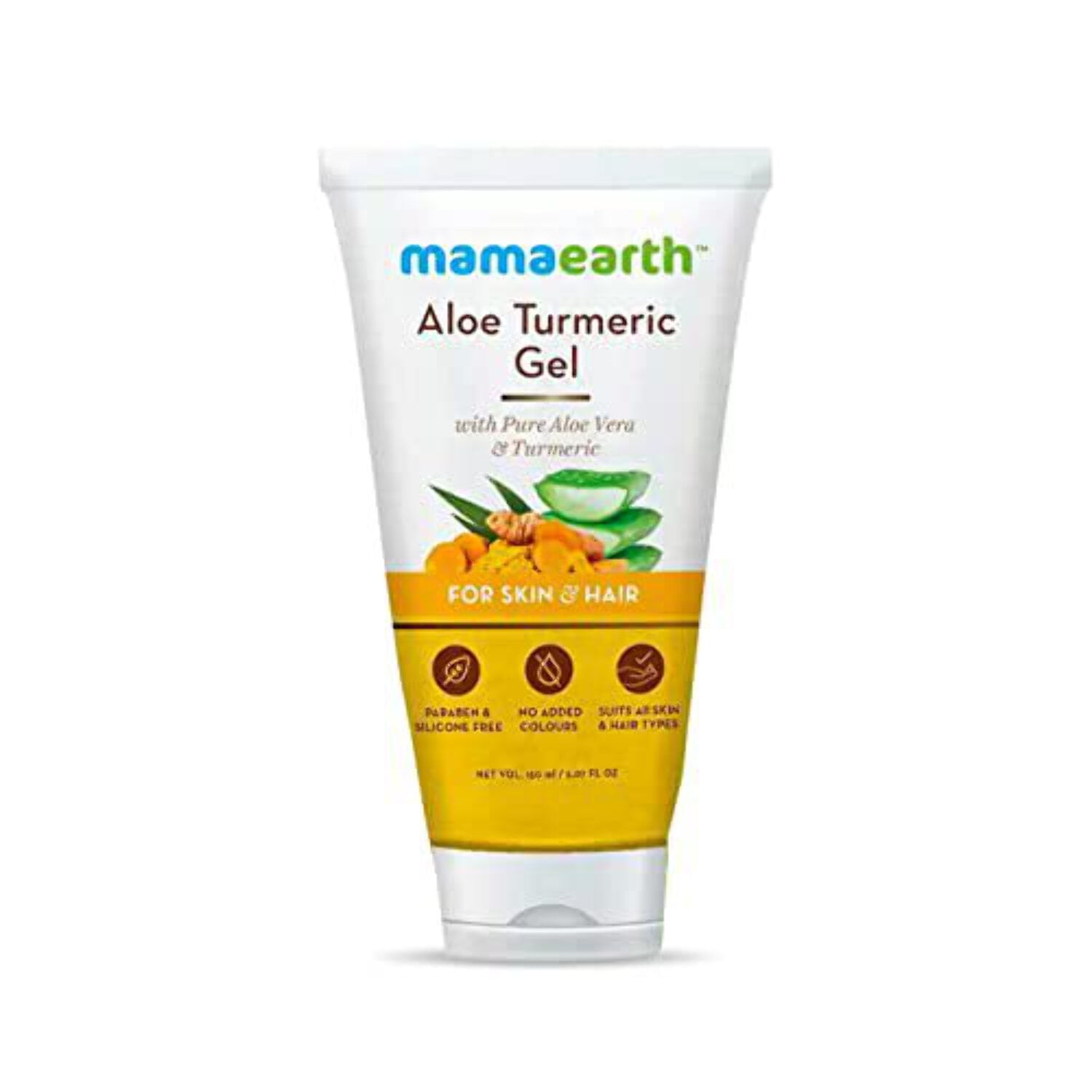 Mamaearth Aloe Vera Gel From 100% Pure Aloe Vera For Face, Skin & Hair with Turmeric & Vit