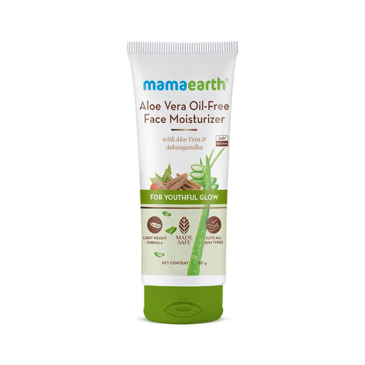 Mamaearth Aloe Vera Oil-Free Face Moisturizer for Oily Skin with Aloe Vera & Ashwagandha f