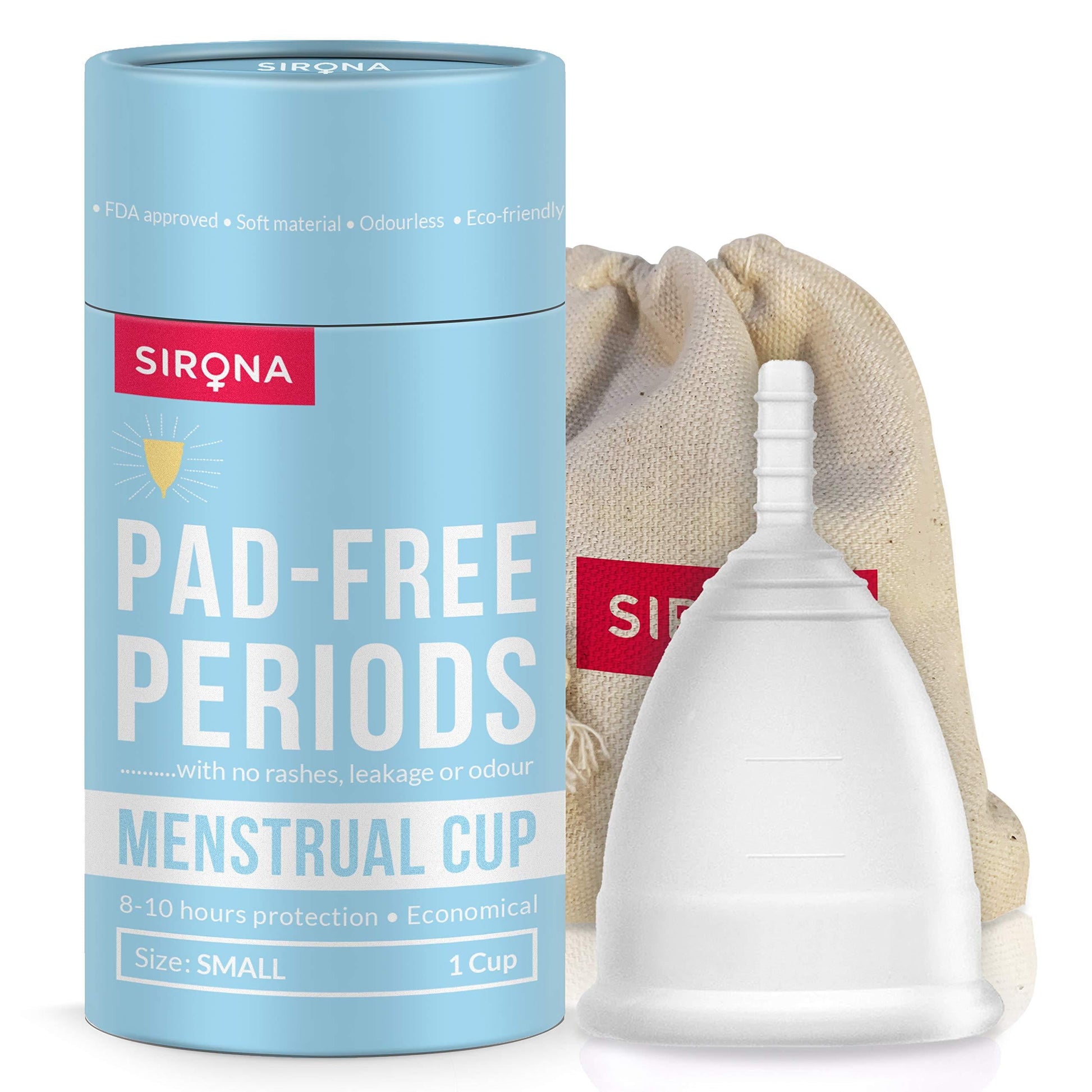 Sirona Reusable Menstrual Cup Small | Reusable Period Cup | Tampon and Pad Alternative | F