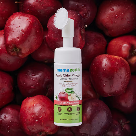 Mamaearth Apple Cider Vinegar Foaming Face Wash with Brush: 150 ml