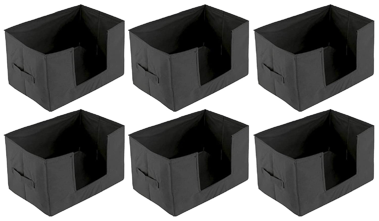 Kuber Industries 6 Pieces Large Capacity Space Saver Closet, Stackable and Foldable Saree,