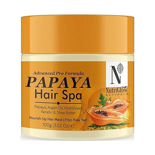NutriGlow NATURAL'S Advanced Pro Formula Papaya Spa with Argan Oil for Shiny & Bouncy Hair