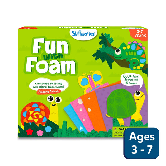 Skillmatics Fun with Foam: Amazing Animals | No Mess Sticker Art (ages 3-7)
