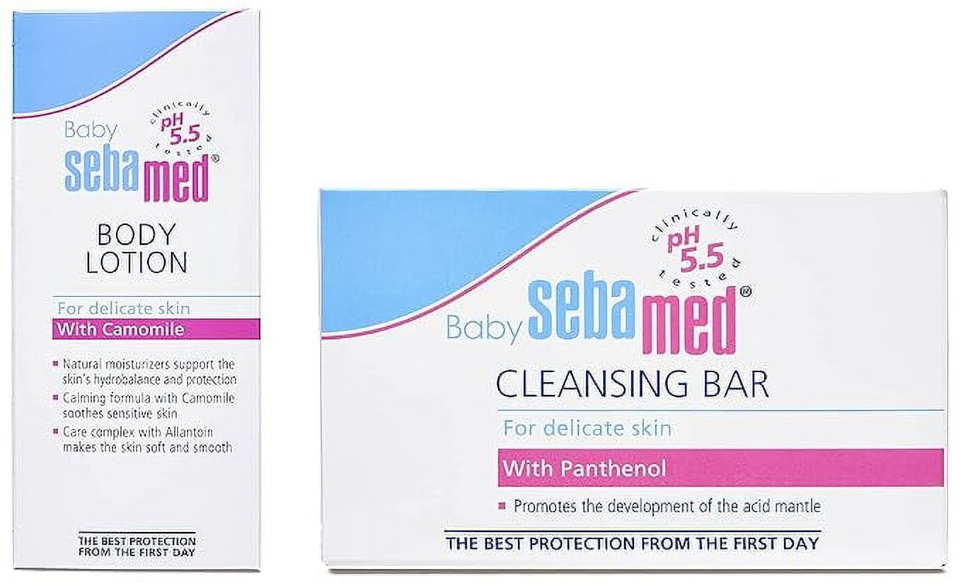 Sebamed Baby Lotion, 100ml & Baby Cleansing Bar - 100 g Combo