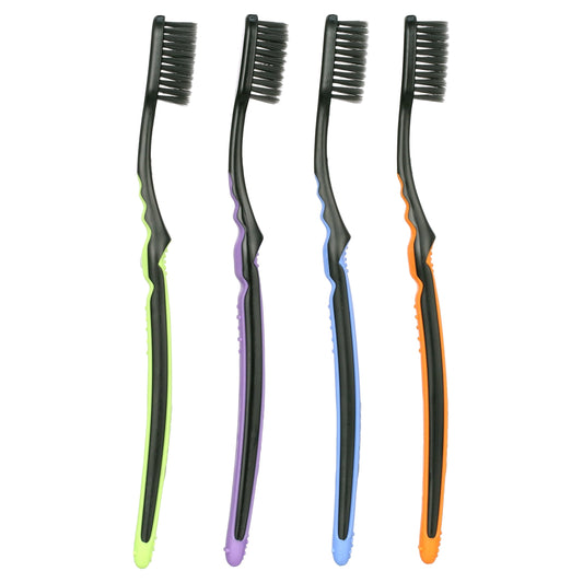 Colgate Slim Soft Charcoal Toothbrush 17x Slimmer Soft Tip Bristles (2+2)