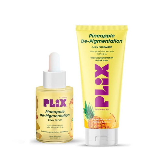 PLIX - THE PLANT FIX 5% Pineapple Foaming FaceWash and Serum | All Skin Types | 130 ml
