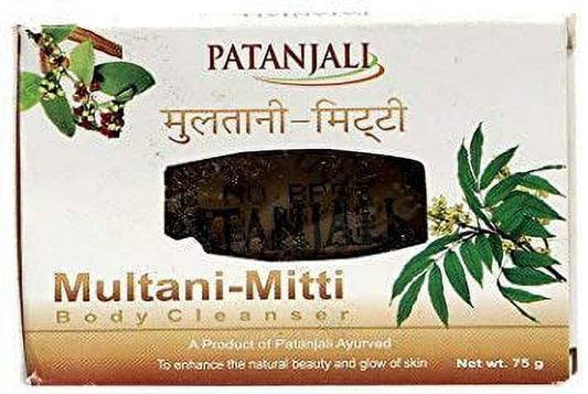Patanjali Ojas Multani Mitti Body Cleanser, 75g (Pack of 5)