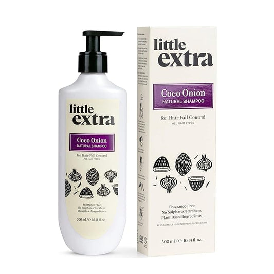 Little Extra Coco Onion Natural Shampoo for Hair Fall Control & Growth, No Parabens, SLS,