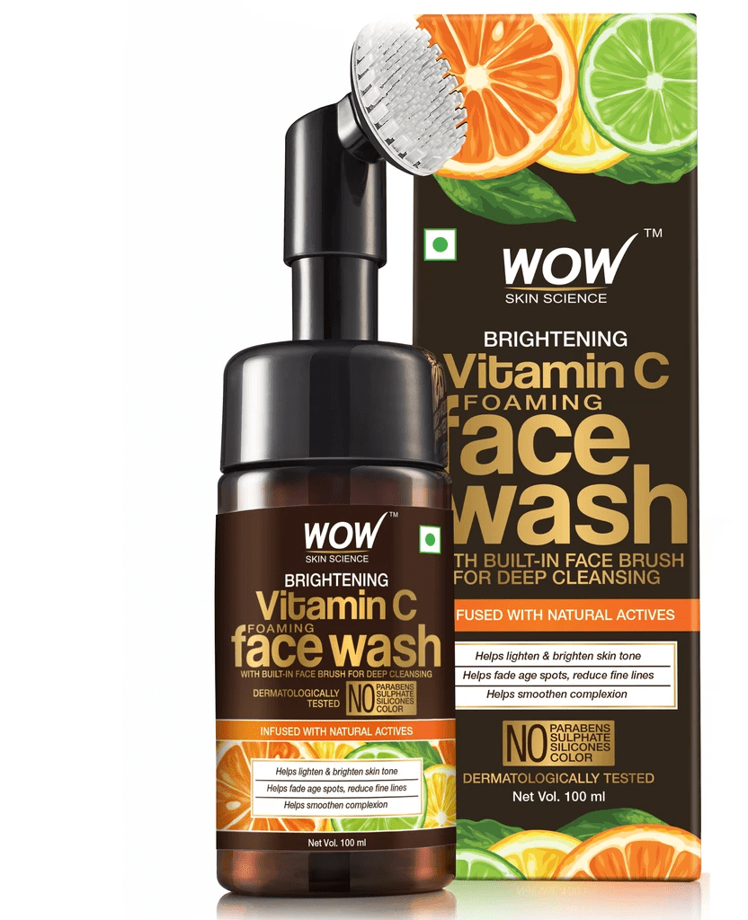 WOW Brightening Vitamin C Foaming FaceWash With Built-In Face Brush 150ml