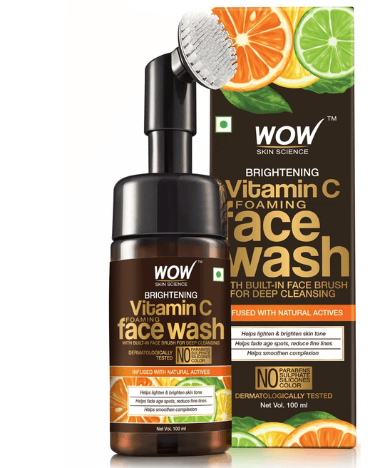WOW Brightening Vitamin C Foaming FaceWash With Built-In Face Brush 150ml