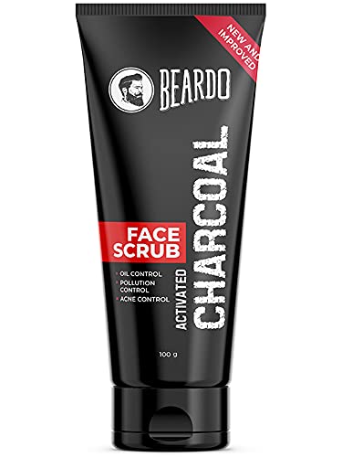 Beardo Activated Charcoal Anti-Pollution Face Scrub for Deep Pore Cleaning, 100 gm | Remov