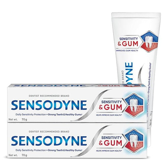 Sensodyne Toothpaste Sensitivity & Gum Combo pack, Dual action tooth paste for sensitive t