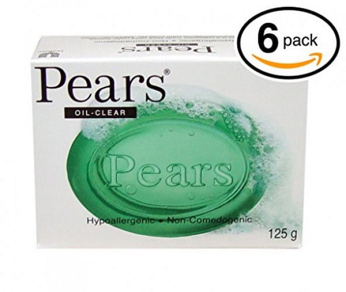 Pears Oil-clear Bar Soap, with Lemon Flower Extract, Dermatologist Tested, 3.5 Ounces (Pac