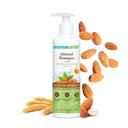 Mamaearth Almond Shampoo: Almond Oil & Vitamin E, 250