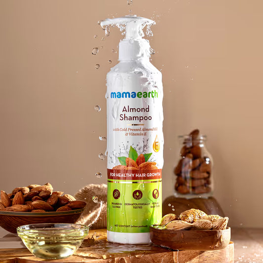 Mamaearth Almond Shampoo: Almond Oil & Vitamin E, 250 ml