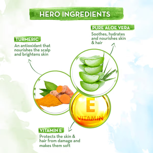 Mamaearth Aloe Vera Gel: 100% Pure Aloe Vera, Turmeric & Vitamin E, 150 ml