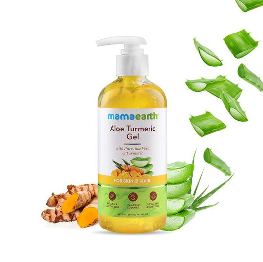 Mamaearth Aloe Turmeric Gel: Pure Aloe Vera, Turmeric & Vitamin E, 300
