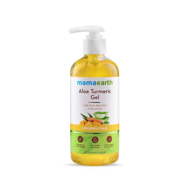 Mamaearth Aloe Turmeric Gel: Pure Aloe Vera, Turmeric & Vitamin E, 300 ml