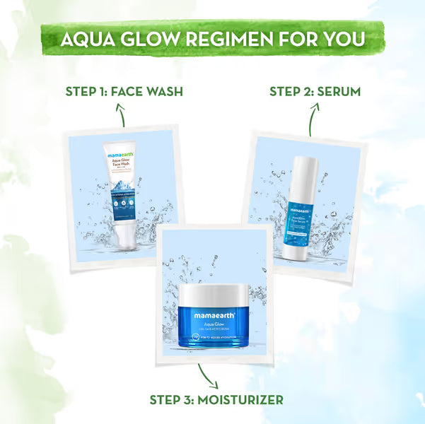 Mamaearth Aqua Glow Gel Face Moisturizer: Himalayan Thermal Water & Hyaluronic Acid, 100 ml