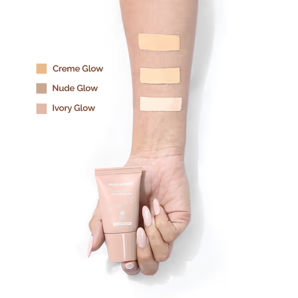 Mamaearth Glow Serum Foundation Mini Tube: Vitamin C & Turmeric, 18 ml