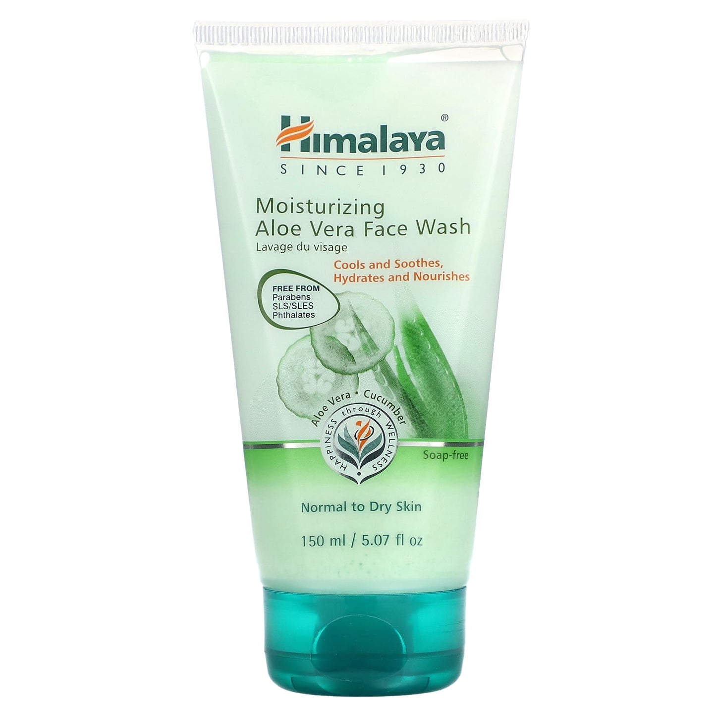 Himalaya Moisturizing Aloe Vera FaceWash, 5.07 fl oz (150 ml)