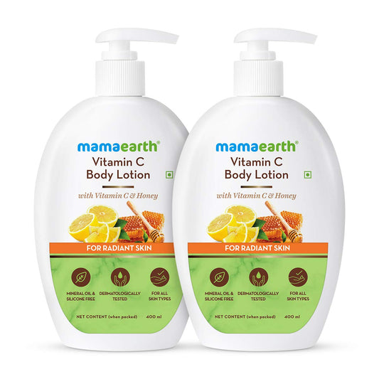 Mamaearth Vitamin C BodyLotion For Women And Men, BodyLotion For Dry Skin - Pack Of 2 (400