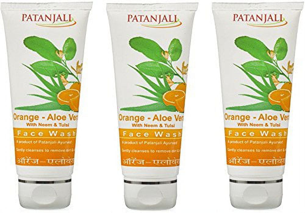 PATANJALI Orange And Aloevera FaceWash, 60g -