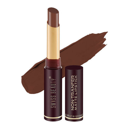 Swiss Beauty Non-Transfer Matte Lipstick - 18 Coffee