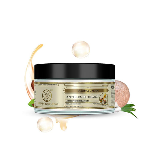 Khadi Natural Anti Blemish Cream, 50g|Skin exfoliating properties| Makes skin soft and smo