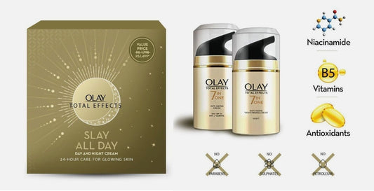 2 Pack! Olay Total Effects 7 in One Day Cream SPF15 + Olay Total Effects 7 In One NightCre