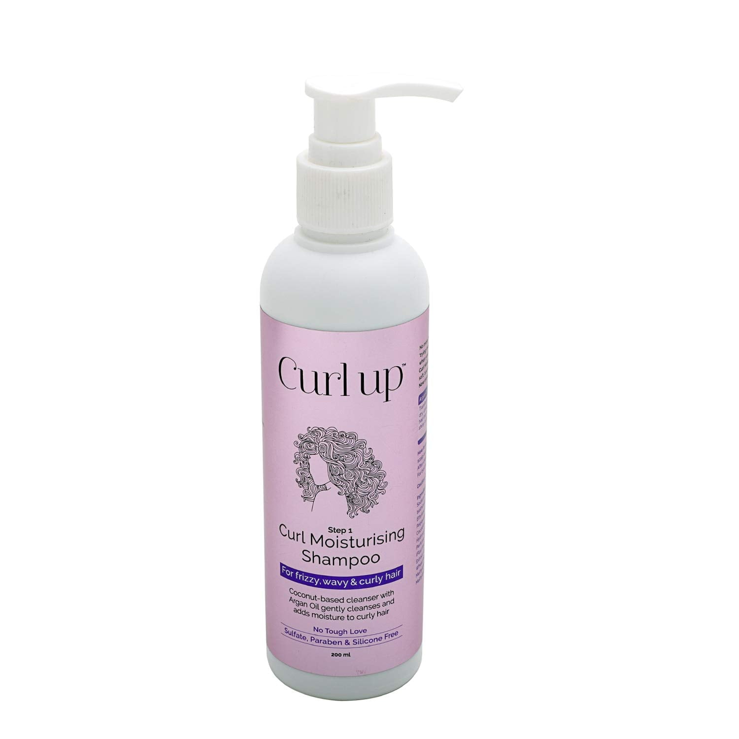 Curl Up Moisturising Curly Hair Shampoo - For Dry Frizzy, Wavy & Curly Hair - Sulphate Par