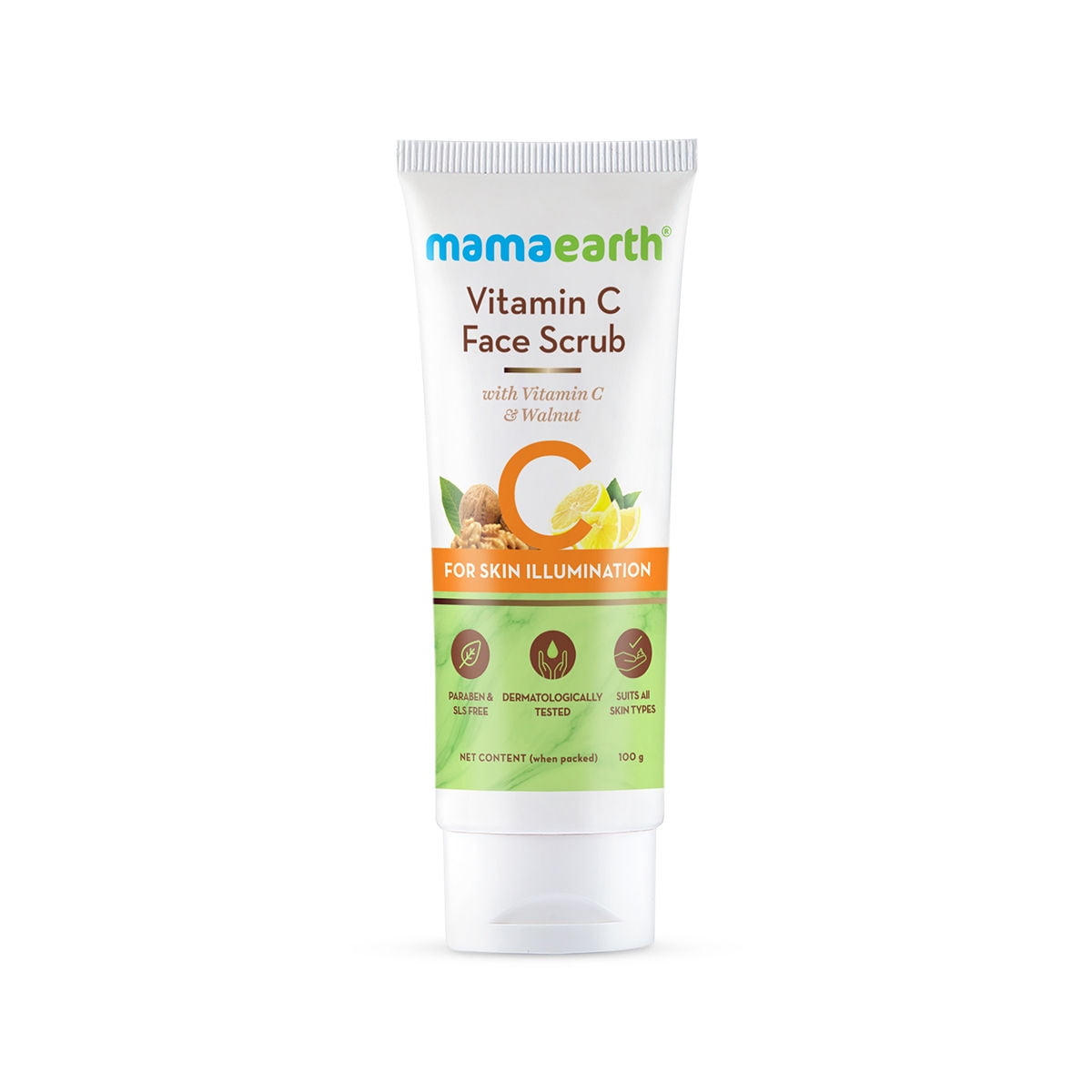 Mamaearth Vitamin C Face Scrub for Glowing Skin, With Vitamin C and Walnut For Skin Illumi