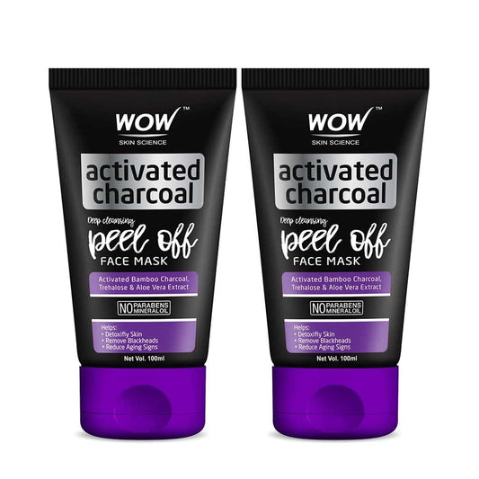 Wow Skin Science Activated Charcoal Peel Off FaceMask - No Parabens & Mineral Oils, 100 Ml