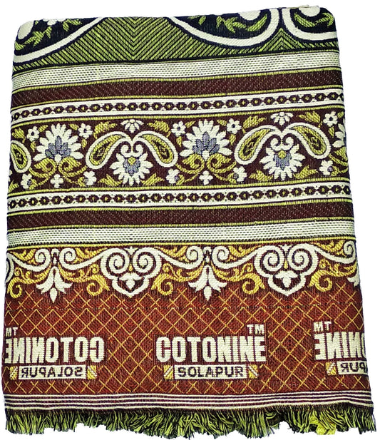 Cotonine Cotton Full Size, Solapur Chaddar Blanket, Multi Color Pack Of 1