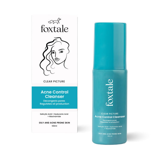 Foxtale 2% Salicylic Acid FaceWash For Oily & Acne Prone Skin, With Niacinamide And Hyalur